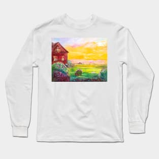 Evening In The Village Long Sleeve T-Shirt